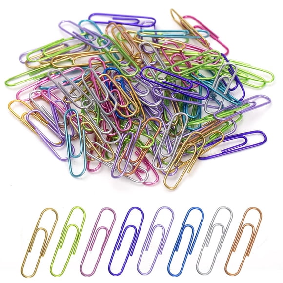 Clips 240 Unidades Tamaño Mediano De Colores Con Caja