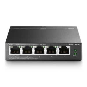 Switch No Administrado Tp-Link 5 Puertos Tl-Sg1005P Poe Negro