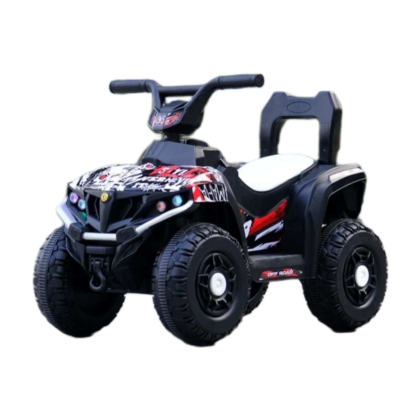 Cuatrimoto A Bateria Para Niños Blanco Y Negro