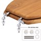 thumbnail image 4 of Asiento de inodoro de madera PUCOINA redondo con bisagras de metal cromado, 4 of 7