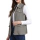 thumbnail image 4 of INSPIRE CHIC Chaqueta de Mujer con Cremallera Sin Mangas Anorak Chaleco Utilitario con Bolsillos S Gris Oscuro, 4 of 6