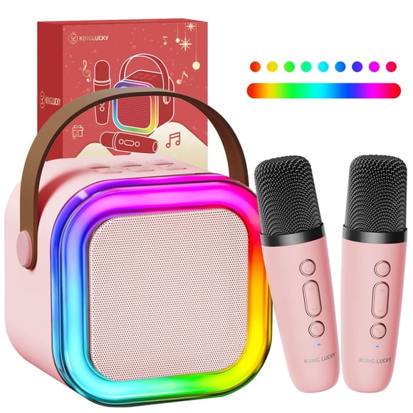 Máquina de karaoke Kinglucky TOP Mini para niños con más de 14 millones de canciones, color rosa