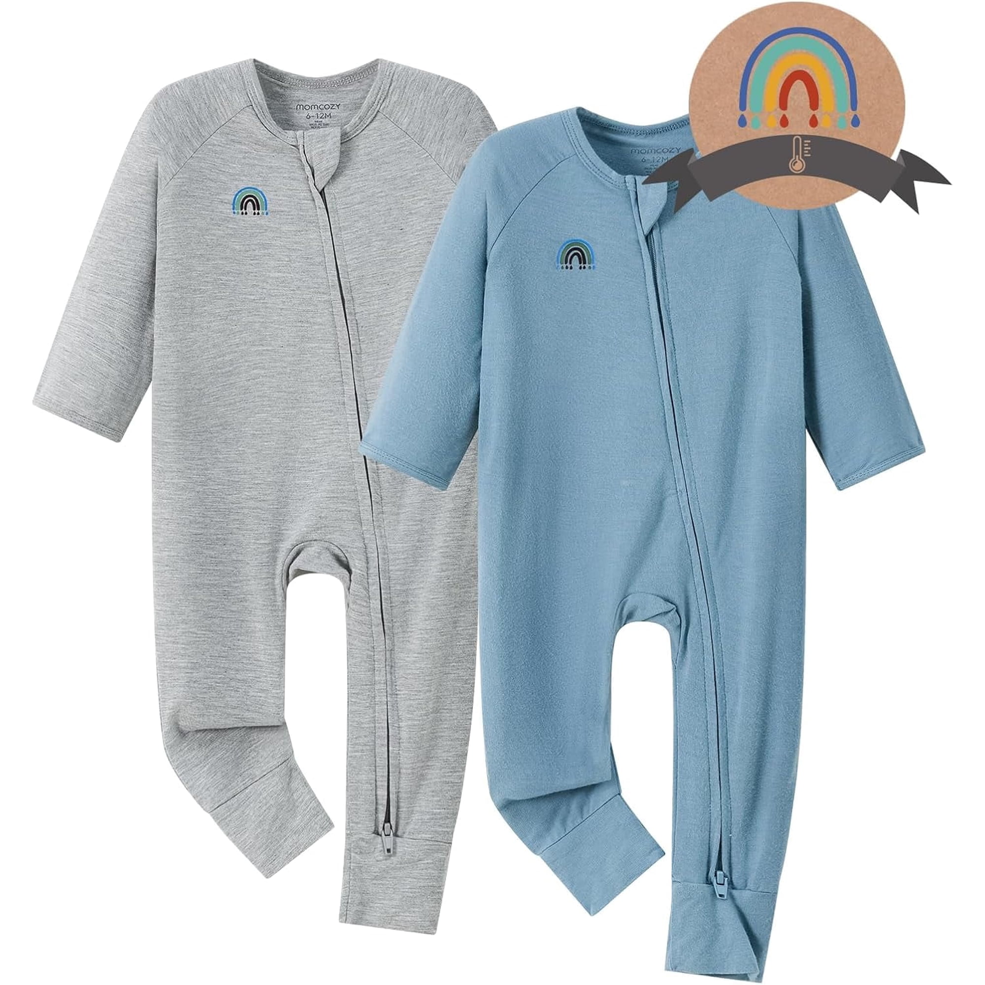 Conjunto Body Momcozy 18-24 Meses Azul + Gris