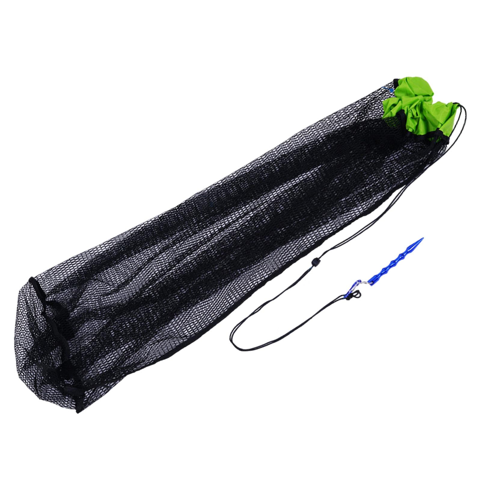 Ioensy - Bolsa De Red De Pesca Plegable Para Pesca De Carpa Al Aire Libre Con Enchufe De Tierra Bolsa De Cebos De Malla 40x80cm