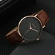 thumbnail image 4 of 4pcs/set Watch Set 1pc Men's Simple Quartz Leather Watch & 3pcs Braided Leather Bracelets Beaded Bracelets, 4 of 4