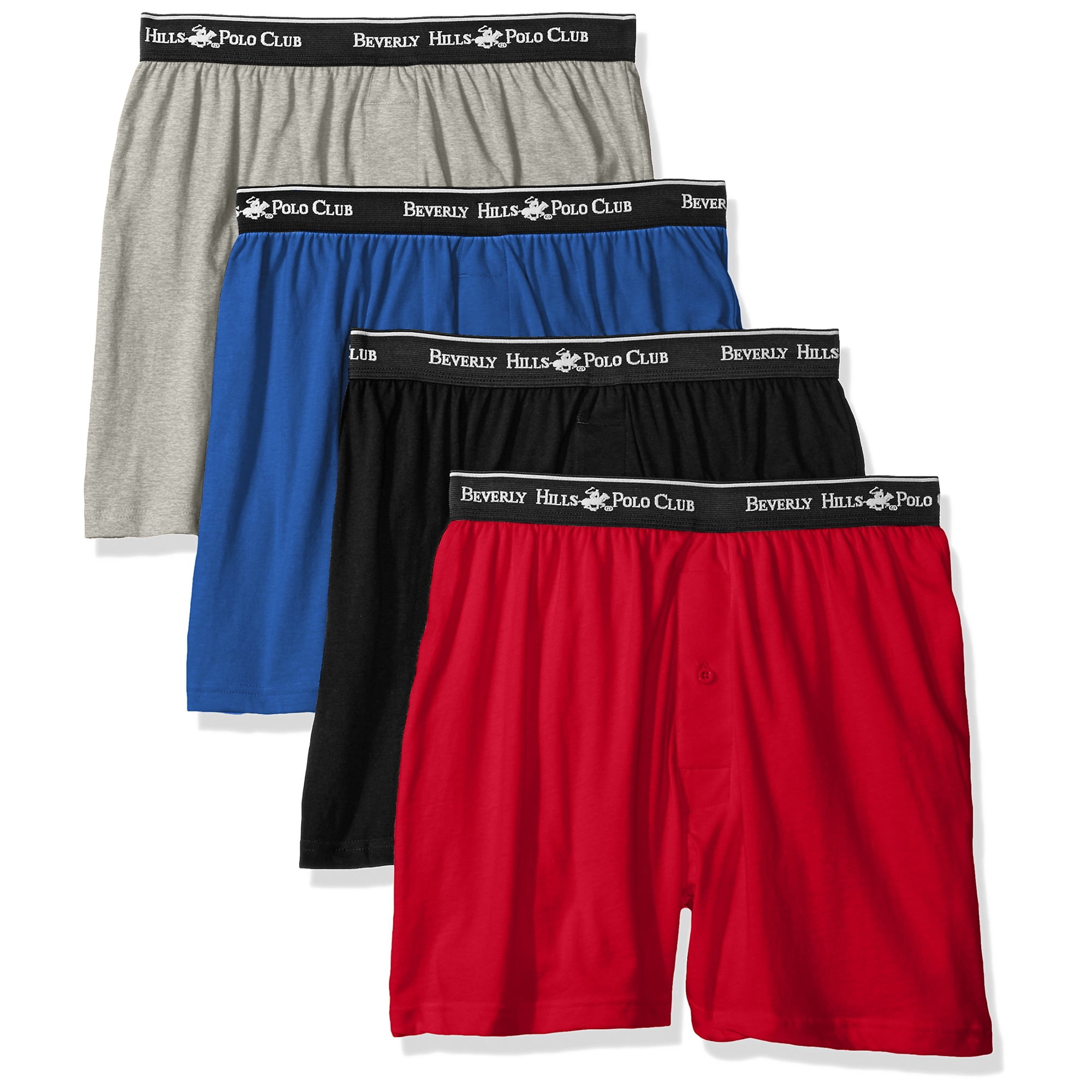 Beverly Hills Polo Club - Polo Club De Punto Boxer Beverly Hills Para Hombre, Paquete De 4 Unidades, Talla M