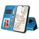 thumbnail image 3 of Funda tipo cartera FOXDOCK para Honor 100 Pro , diseño girasol en relieve, cuero PU, cierre magnético, soporte y tarjetero, 3 of 5