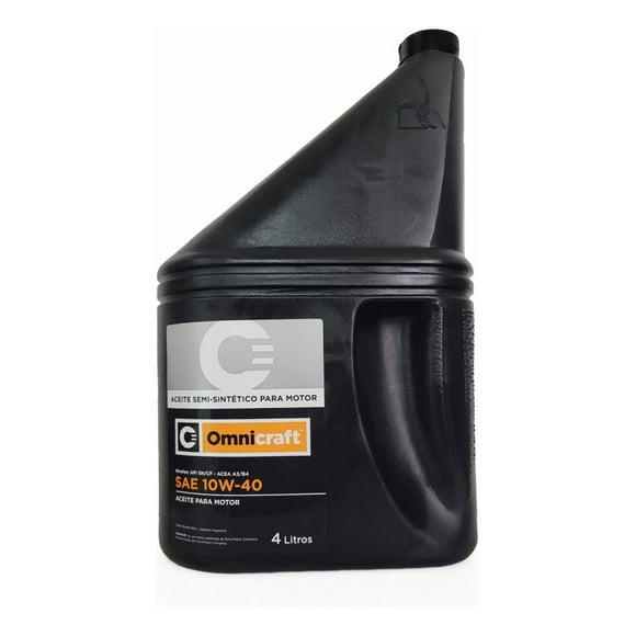 Aceite Motor 10w40 Semi Sintético Api Sn Omnicraft 4 Lts