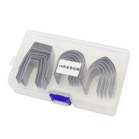 Magideal - 18 Piezas Cortador De Punzón De Cuero Equipo De Herramienta De Corte De Cinturón De Cuero Cinturón De Bricolaje Duradero Medio Redondo Fácil De Usar