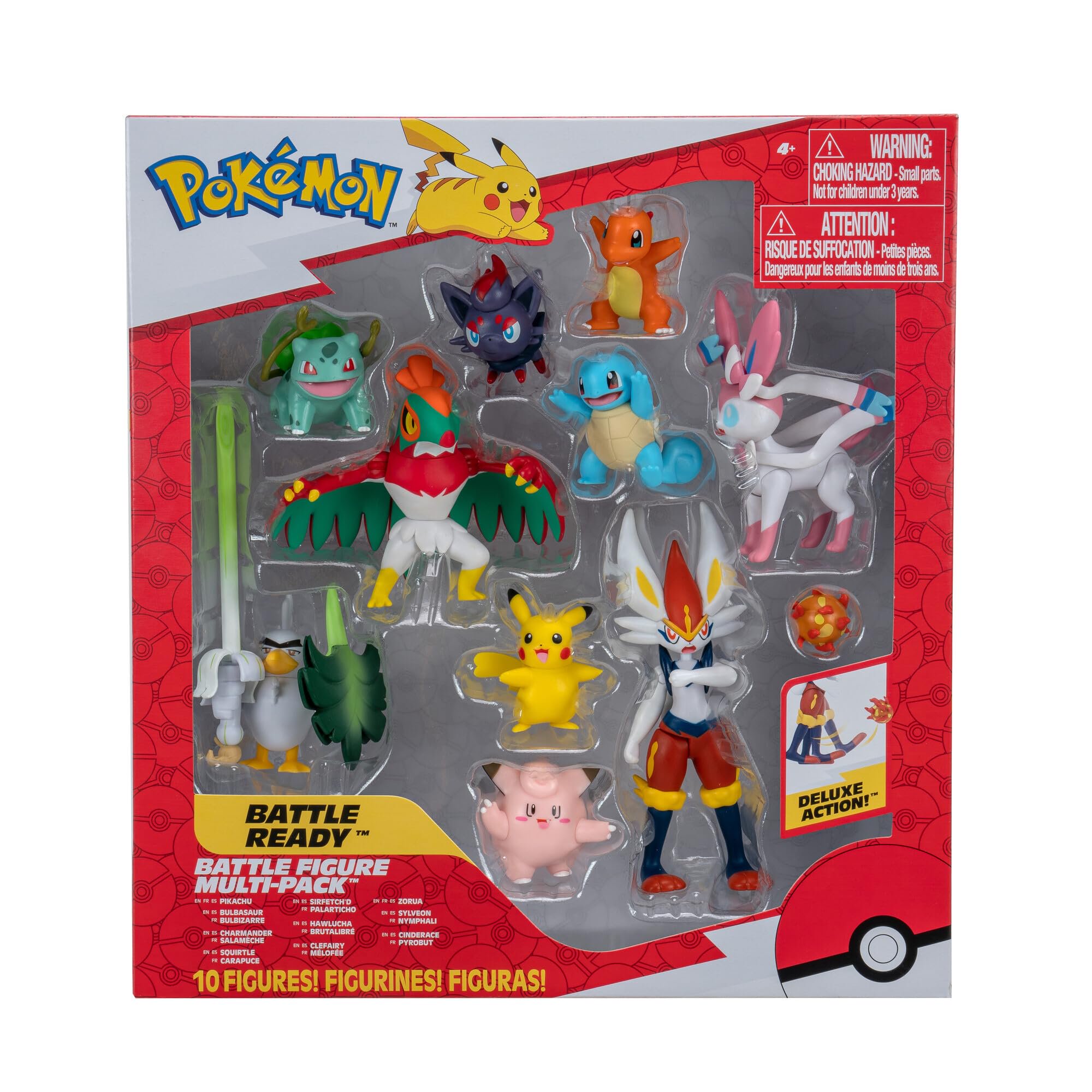Set De Figuras Pokémon Battle Con Cinderace, Pikachu Y 9 Más