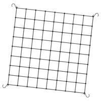 Magideal - Red De Soporte Para Plantas, Red De Enrejado Con 4 Ganchos, Accesorios Para Frutas, Flores, Reutilizable, Negro, Ahorro De Espacio, Elástico Versátil 80Cmx80Cm