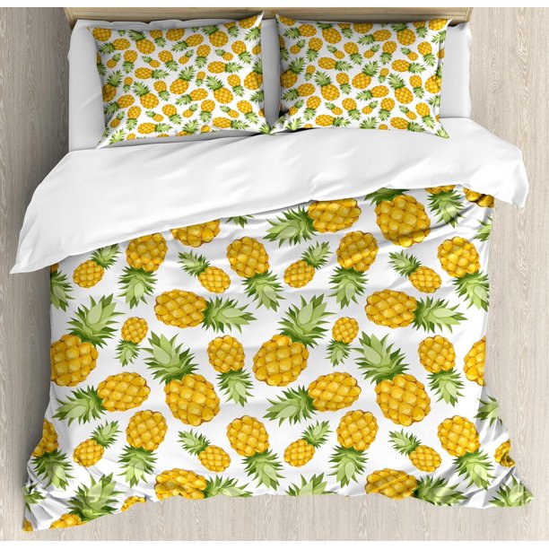 Indie Duvet Cover Set Group of Funky Monsters Society Different Expressions Abstract Groovy Doodle Style Decorative 3 Piece Bedding Set