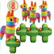thumbnail image 1 of Paquete GIFTEXPRESS de minipiñatas con forma de burro y cactus, 8 unidades, 1 of 7