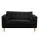 thumbnail image 1 of Sofa Retro 2c Felpa 05 Negro, 1 of 6