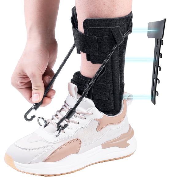 Ortesis para caída del pie Pozpo Tech ajustable M/L negra