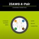 thumbnail image 4 of Cable Cat6 TRUE CABLE 152 m Blanco CMR 23 AWG 550 MHz, 4 of 7