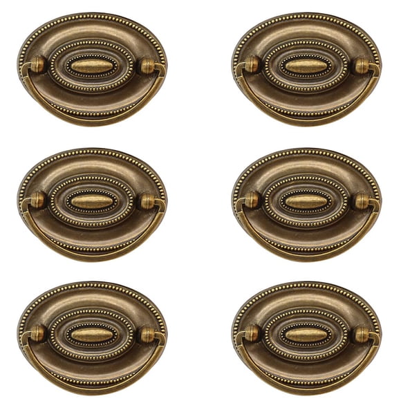 Tiradores para gabinete RR-RUOSHUI de aleación de zinc color bronce, 6 piezas