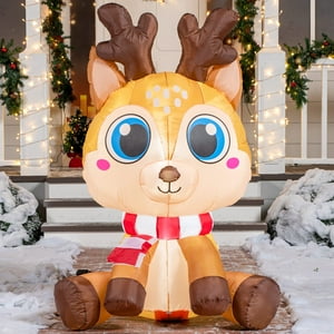 Inflable Navideño Joiedomi Cartoony Reno Led 1.5 M