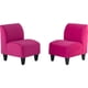 thumbnail image 3 of Sofa Lua 3 Cuerpos Más 2 Poltronas Felpa Fucsia, 3 of 5
