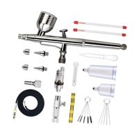 Bothyi - Juego De Pintura Con Aerógrafo, Kit De Aerógrafo Con Alimentación Por Gravedad Para Maquillaje, Arte De Uñas, Pasatiempos, Plateado