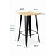 thumbnail image 2 of Mesa Alta Tipo Bar Industrial Madera y Metal 60x60 cm, 2 of 3
