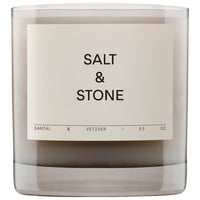Salt & Stone - Vela De Santal Y Vetiver Con Aroma A Sal Y Piedra, 250 Ml, 50 H Burn