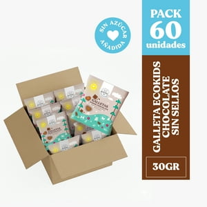 Ecovida S.A - Galleta Ecokids Sin Sellos Chocolate 30Gr - Caja 60 Und