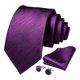 thumbnail image 3 of Corbata Hombres + Paño + Colleras. En Caja Para Regalo Papá violeta Talla Única, 3 of 5