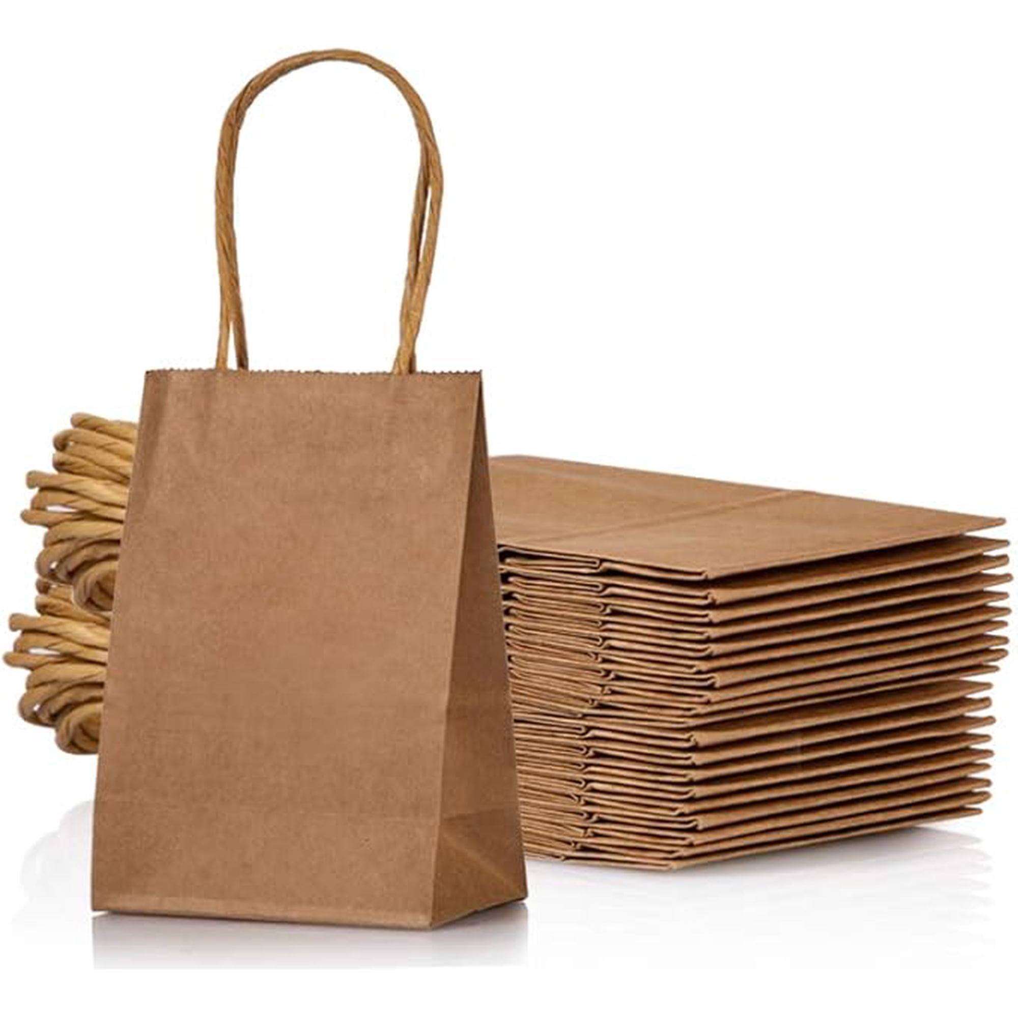 Genérica - Bolsa De Papel Kraft Marrón Regalo Pack 12 Unds Cotillón