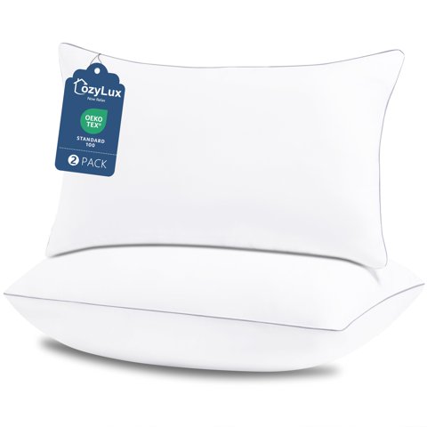 Juego De 2 Almohadas Cozylux Tamaño Queen De Calidad Hotelera (45 X 70 Cm)