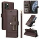 thumbnail image 1 of FOXDOCK Funda tipo Cartera para iPhone 15 Pro Max – Cubierta de Cuero PU con Múltiples Ranuras, Bolsillo para Efectivo y Correa de Muñeca, 1 of 6