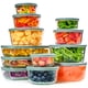 thumbnail image 1 of Juego de recipientes de vidrio para almacenamiento de alimentos de 24 piezas con tapas herméticas, 1 of 7