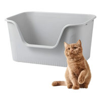 Genérico - Arenero De Gatos Bandeja Sanitaria Para Mascotas Xxl Baño Gris