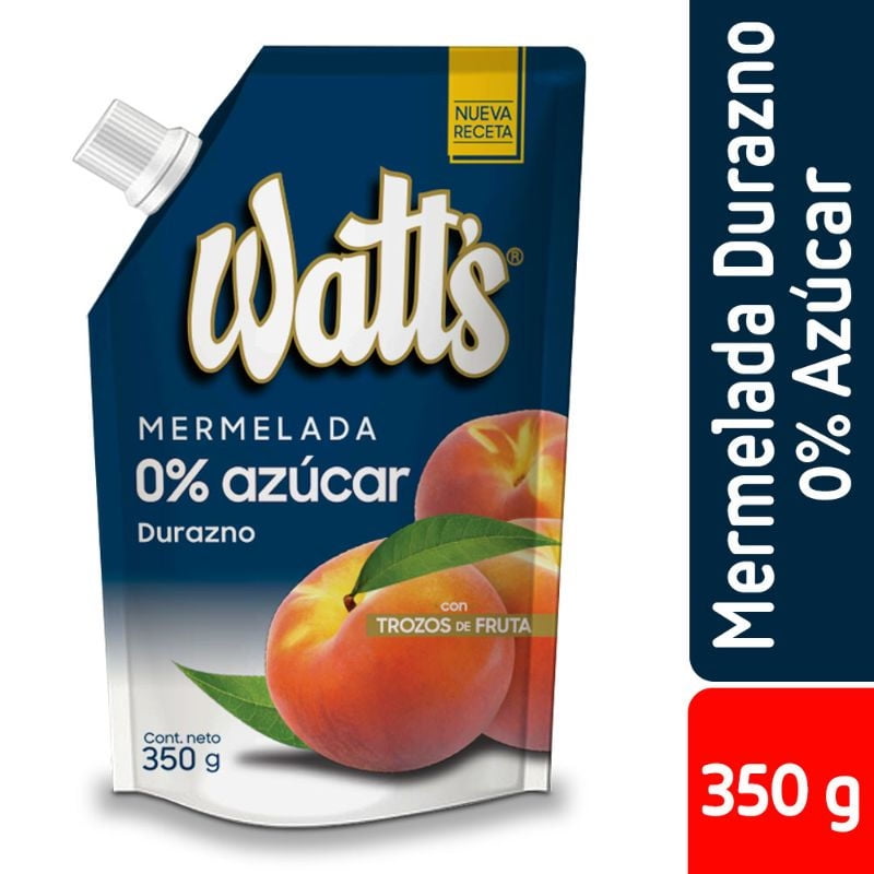 Mermelada Durazno Sin Azúcar 350 g Watts