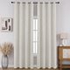 thumbnail image 1 of Cortinas de ventana CUCRAF, 100% opacas, lino sintético, 214 x 213 cm, color beige, 1 of 7