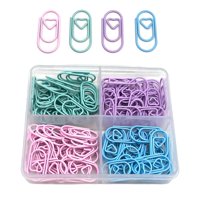 Magideal - 120X Clips De Papel, Marcapáginas Pequeño, Clips De Papel De Colores Para El Hogar Y La Escuela, Corazón Decorativo Para Archivos, Documentos, Álbumes