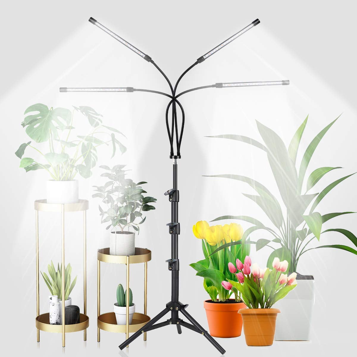 Grow Light Ghodec 5500k De Espectro Completo Con Soporte Para Plantas De Interior