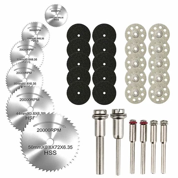 Juego de discos de corte APORO para herramienta rotativa con madera de metal diamantado
