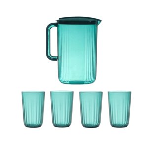 Bothyi - Jarra De Agua Para Puerta De Nevera Con Tapa, Jarra De Nevera De 2 L Para Jugo, Bebida De Limonada, 5 Uds., Verde