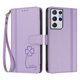 thumbnail image 3 of Funda Cartera Trébol para Samsung Galaxy S21 Ultra con Ranuras Tarjetas y Carga Inalámbrica Morado claro, 3 of 6