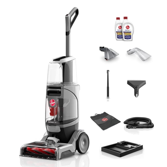 Limpiador de alfombras Hoover SmartWash Pet XL en posición vertical con Heatforce
