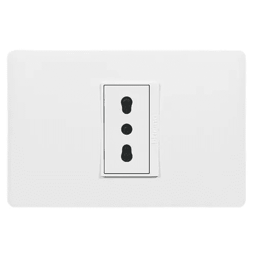 Genérico - Tomacorriente Simple 16a Luzica Armado Bticino Pu1180 Color Blanco