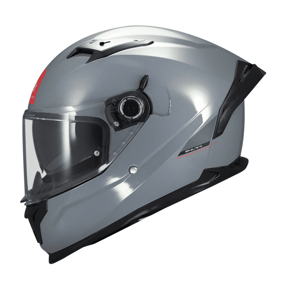 Mt Helmets - Casco Para Moto Mt Ff128sv Braker Sv Solid A12 Gris Brillo Xs