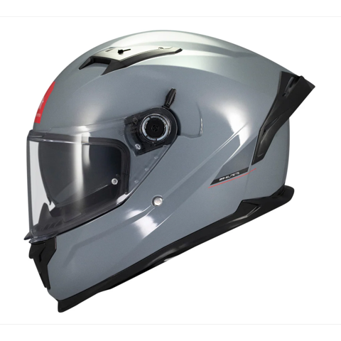 Mt Helmets - Casco Para Moto Mt Ff128Sv Braker Sv Solid A12 Gris Brillo 2Xl
