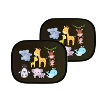 Magideal - Preciosos Parasoles Para Ventana Lateral De Coche De Dibujos Animados, 2 Unidades, 17,3 X 14,2 Pulgadas, Se La La Adaptaciónción A La Mayoría De Sedanes Y Todoterreno