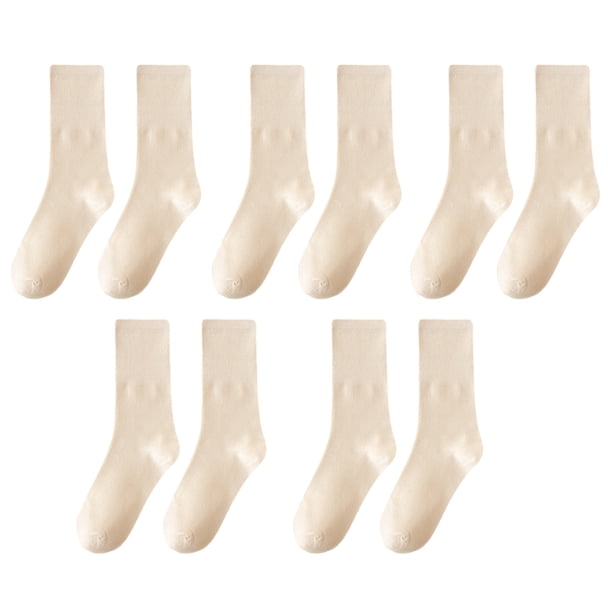 pares de calcetines finos de algodón para mujer, calcetines de algodón suave hasta el tobillo (4 estilos), color liso