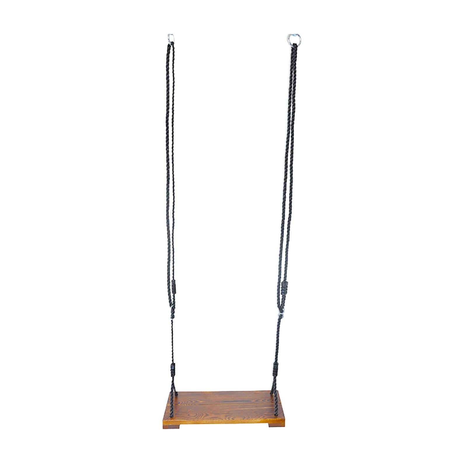 Magideal - Asiento De Columpio De Madera Con Cuerda Colgante, Asiento De Banco Plano Duradero Para Jardín Y Patio