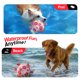 thumbnail image 3 of Juguete para perro QDAN pelota de fútbol rosa de 20 cm con correas, 3 of 8