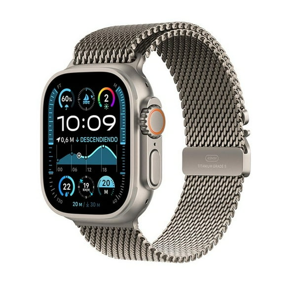 Apple Watch Ultra 2 GPS + Cellular 49mm titanio natural Natural banda titanio Milanese Loop L