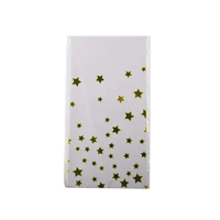 Genérico - Mantel Plástico Cumpleaños Blanco Estrellas Doradas